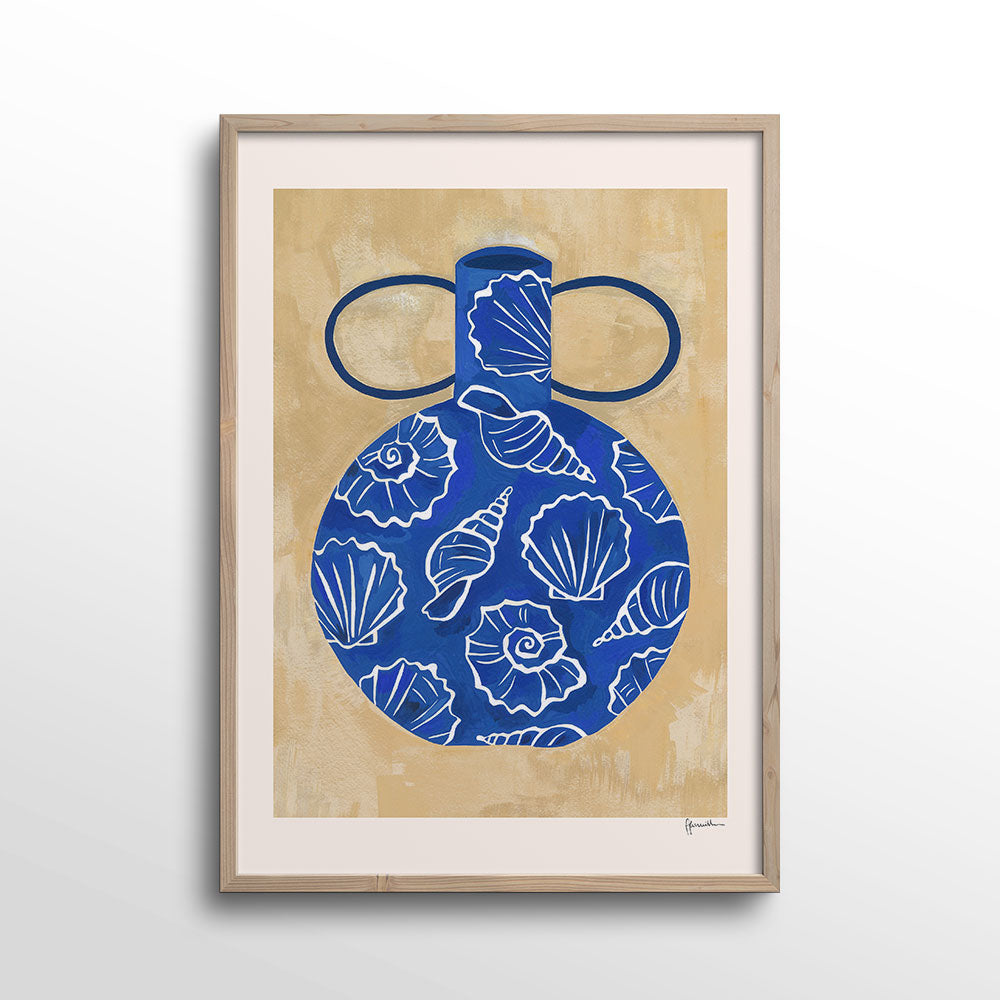 Blue-Shell-Vase-Print