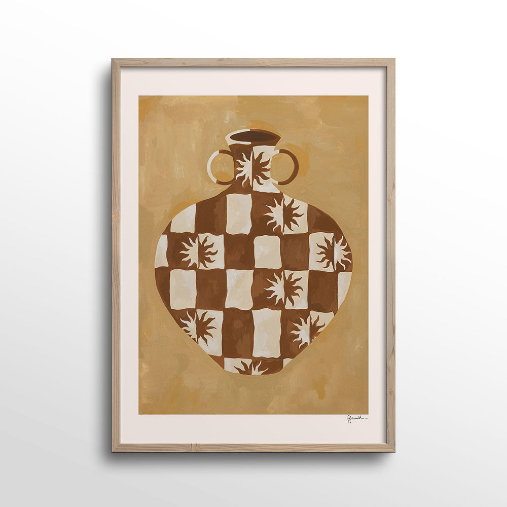 Checkered-Sun-Vase-Print
