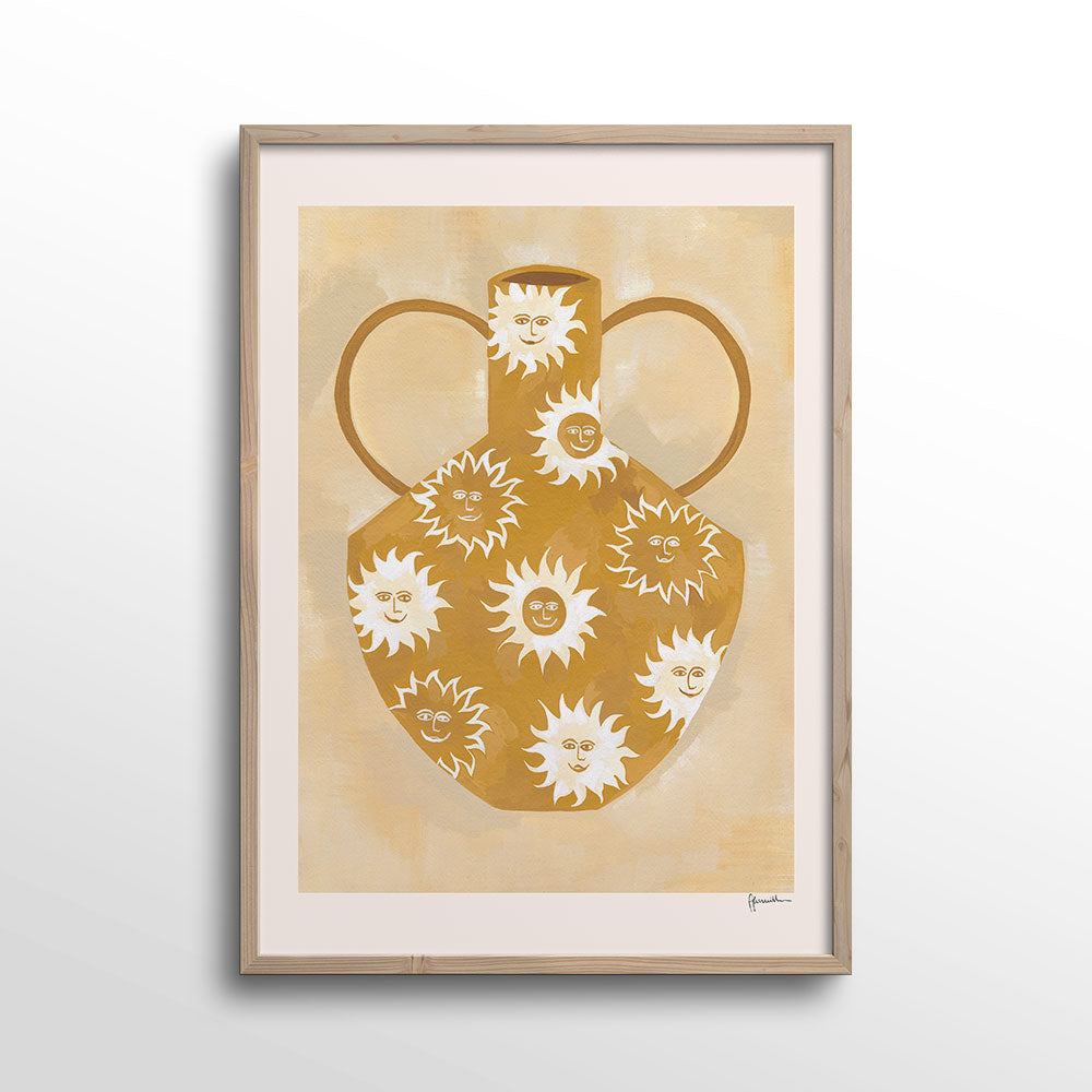 Sunshine-Face-Vase-Print