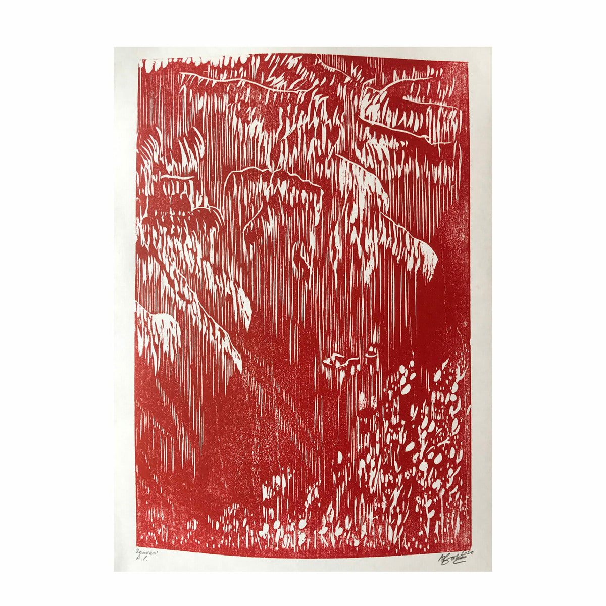 leaves-woodcut-print-contemporary-art-two-colour