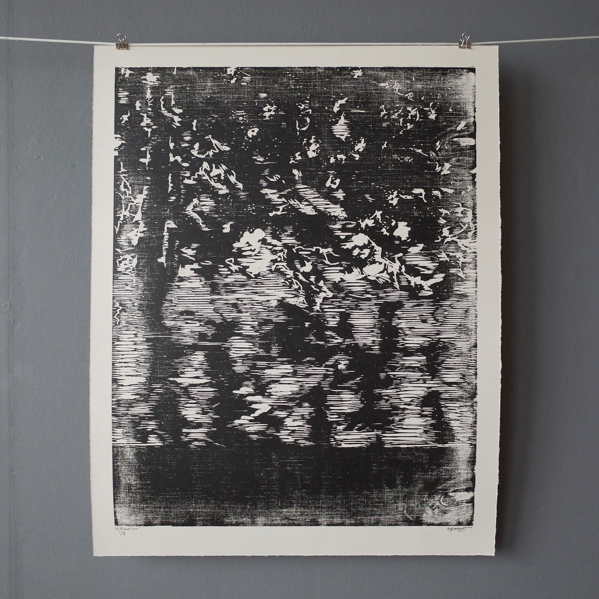 reflections-woodcut-print