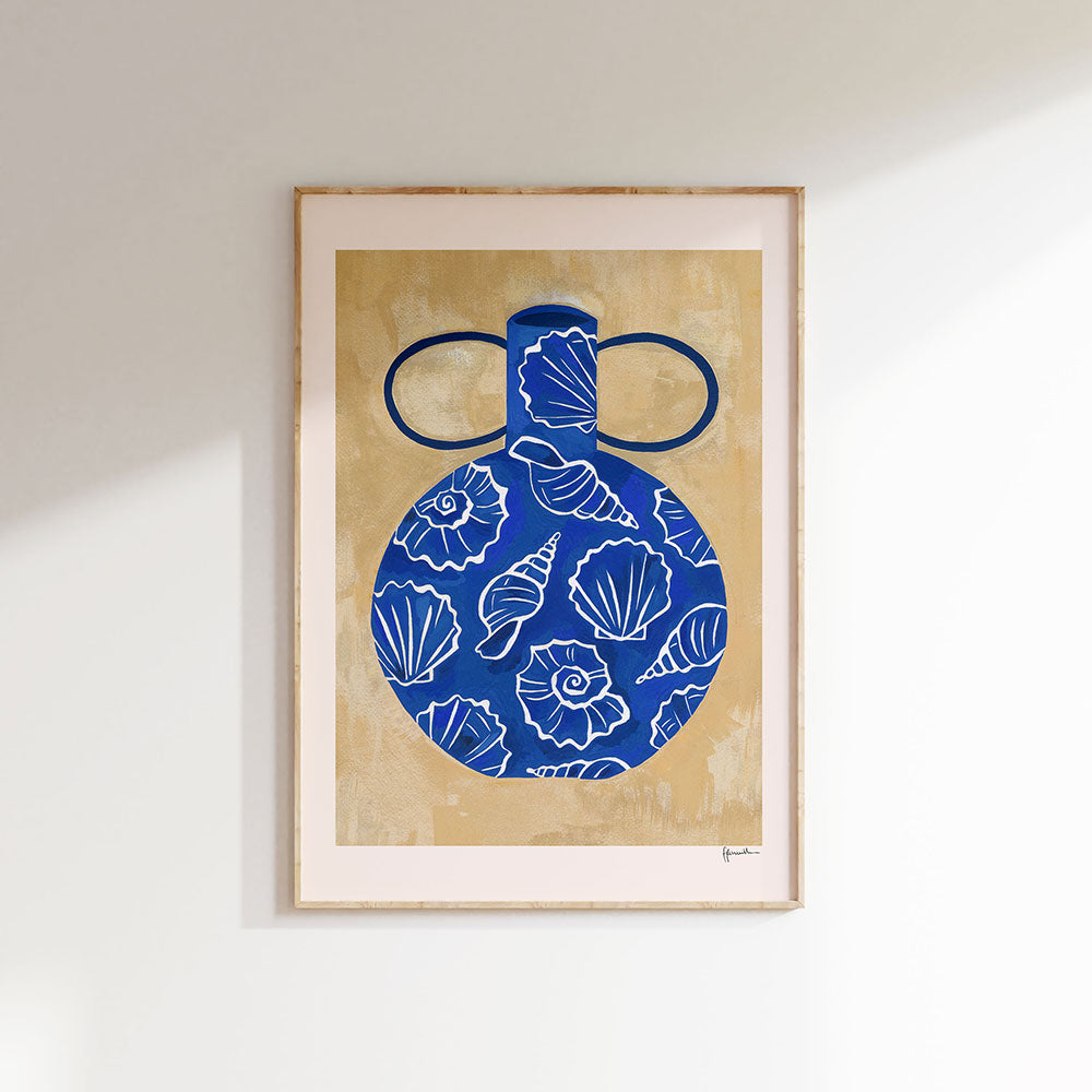 Blue-Shell-Vase-Print