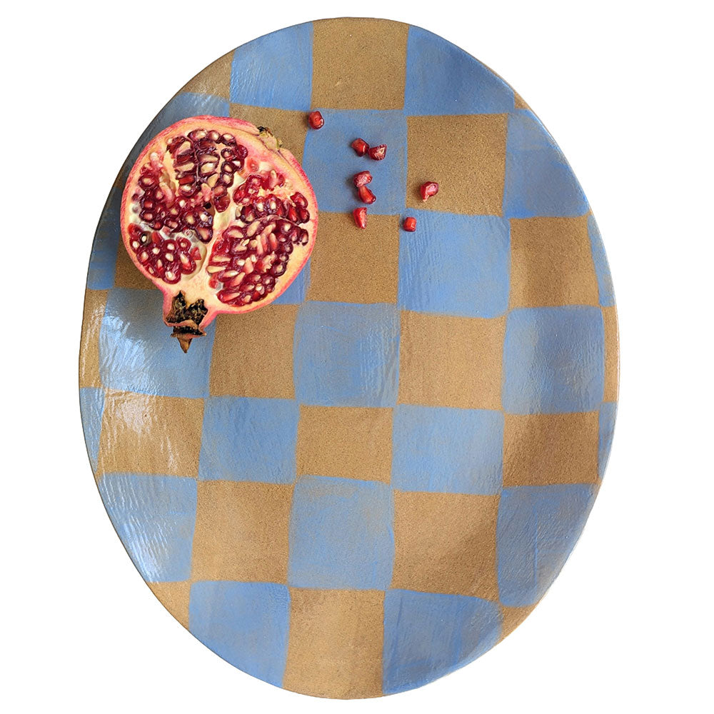 Baby-Blue-Oval-Check-Serving-Platter