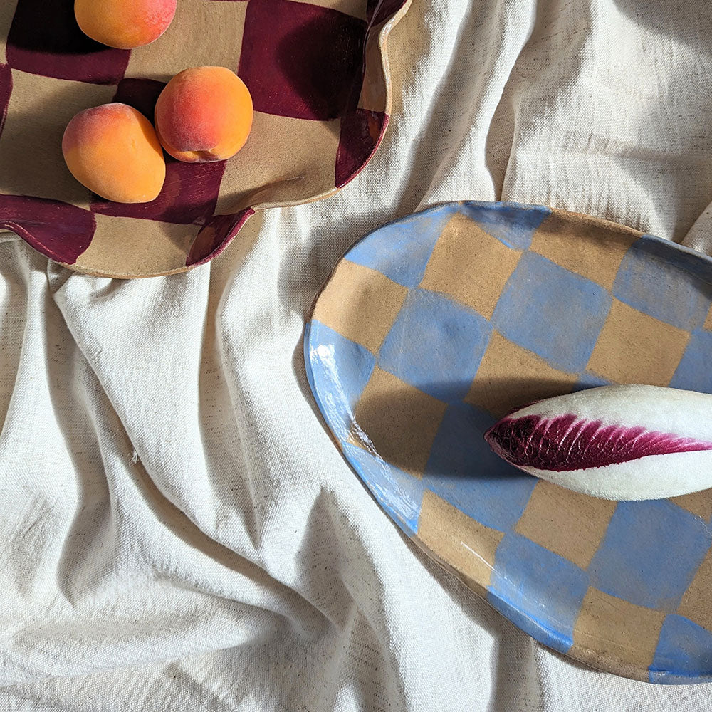 Baby-Blue-Oval-Check-Serving-Platter