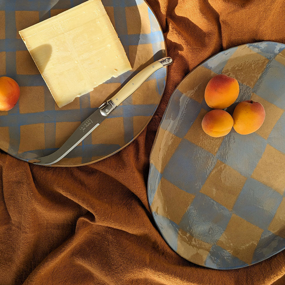 Baby-Blue-Oval-Check-Serving-Platter