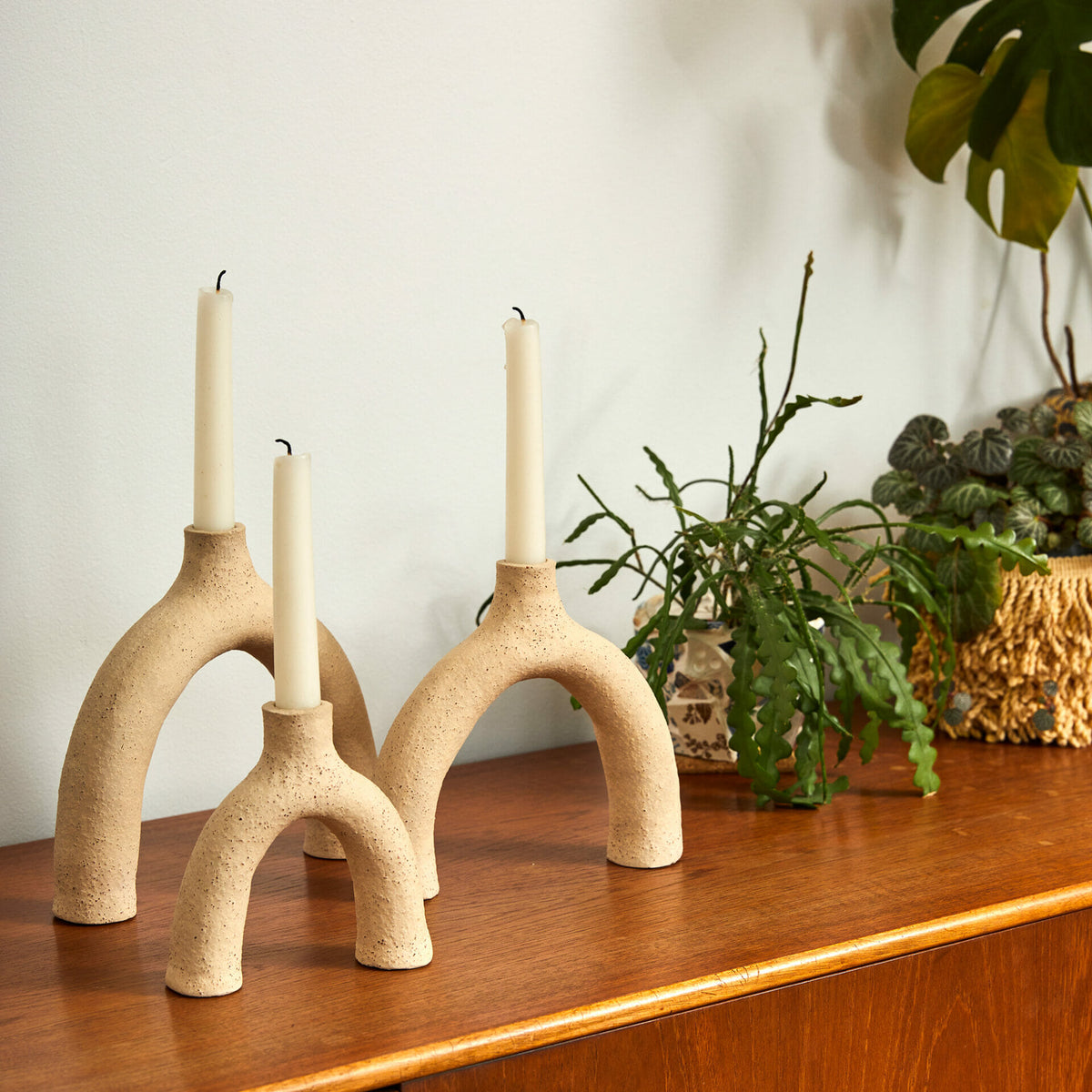 biscuit-leggy-ceramic-handmade-pottery-sideboard-candleholder