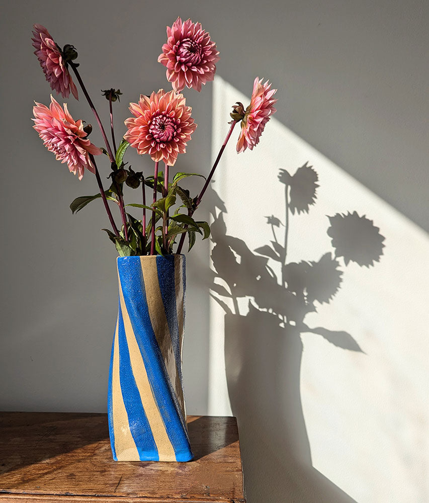 Blue-Stripe-Twist-Vase