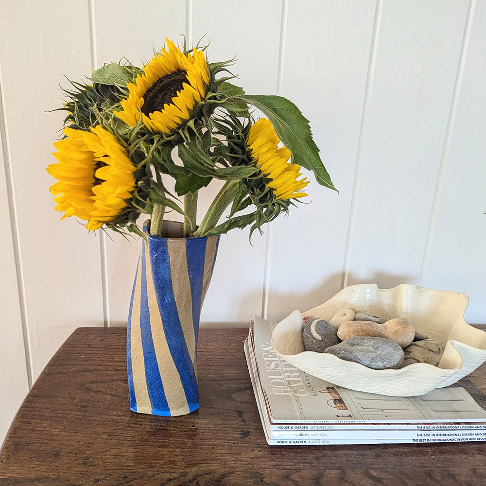Blue-Stripe-Twist-Vase