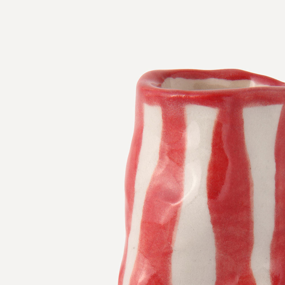 Bright-Red-Candy-Stripe-Candle-Holder