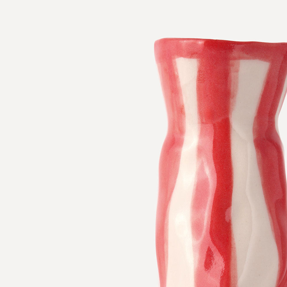 Bright-Red-Candy-Stripe-Vase