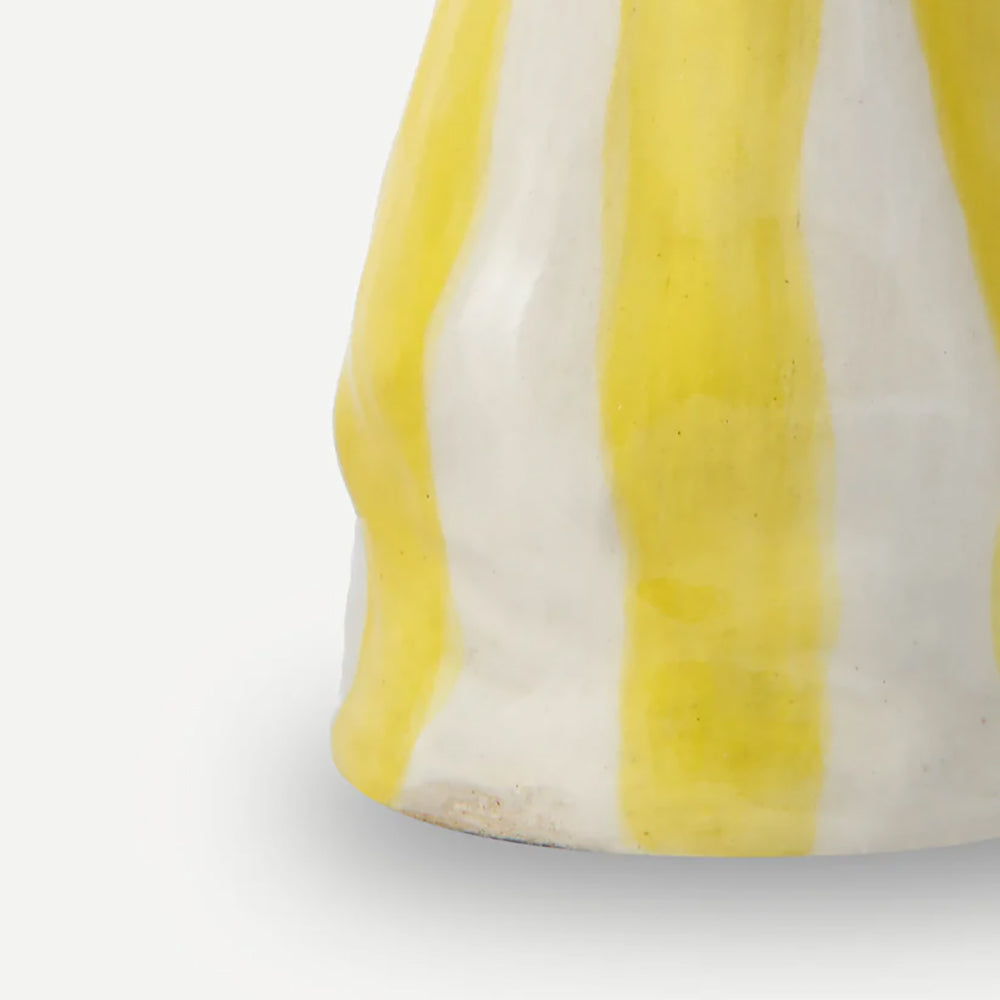 Bright-Yellow-Candy-Stripe-Candle-Holder