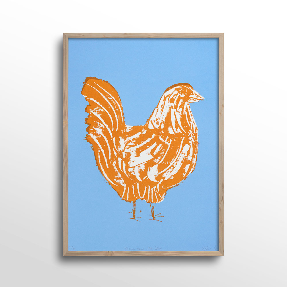 French-Hen-Screen-Print