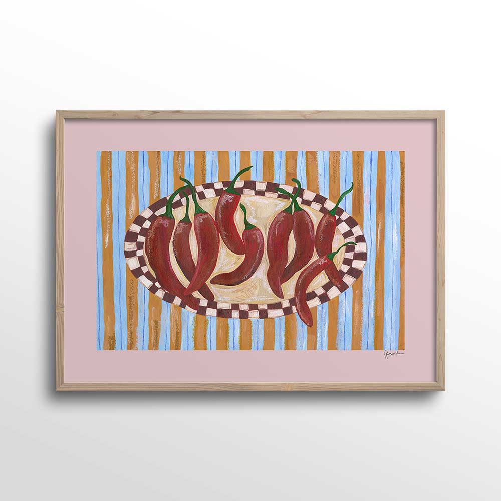 Spicy-Chilli-Plate-Print-by-Frankie-Penwill