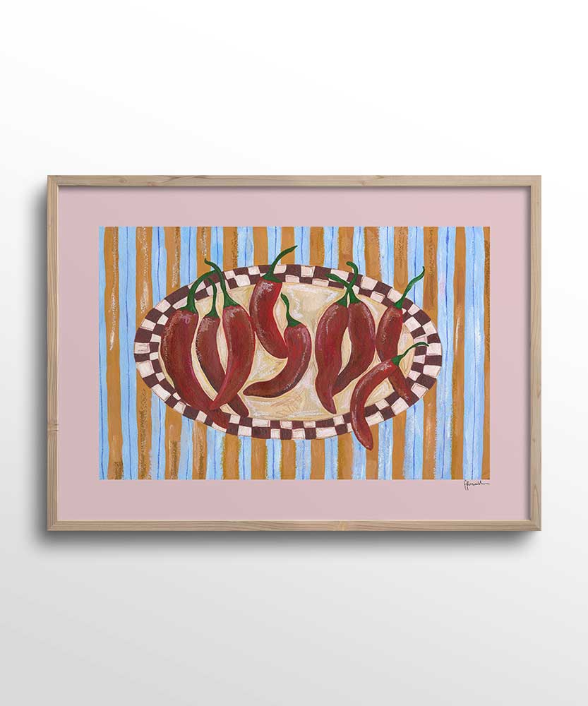 Spicy Chilli Plate Print