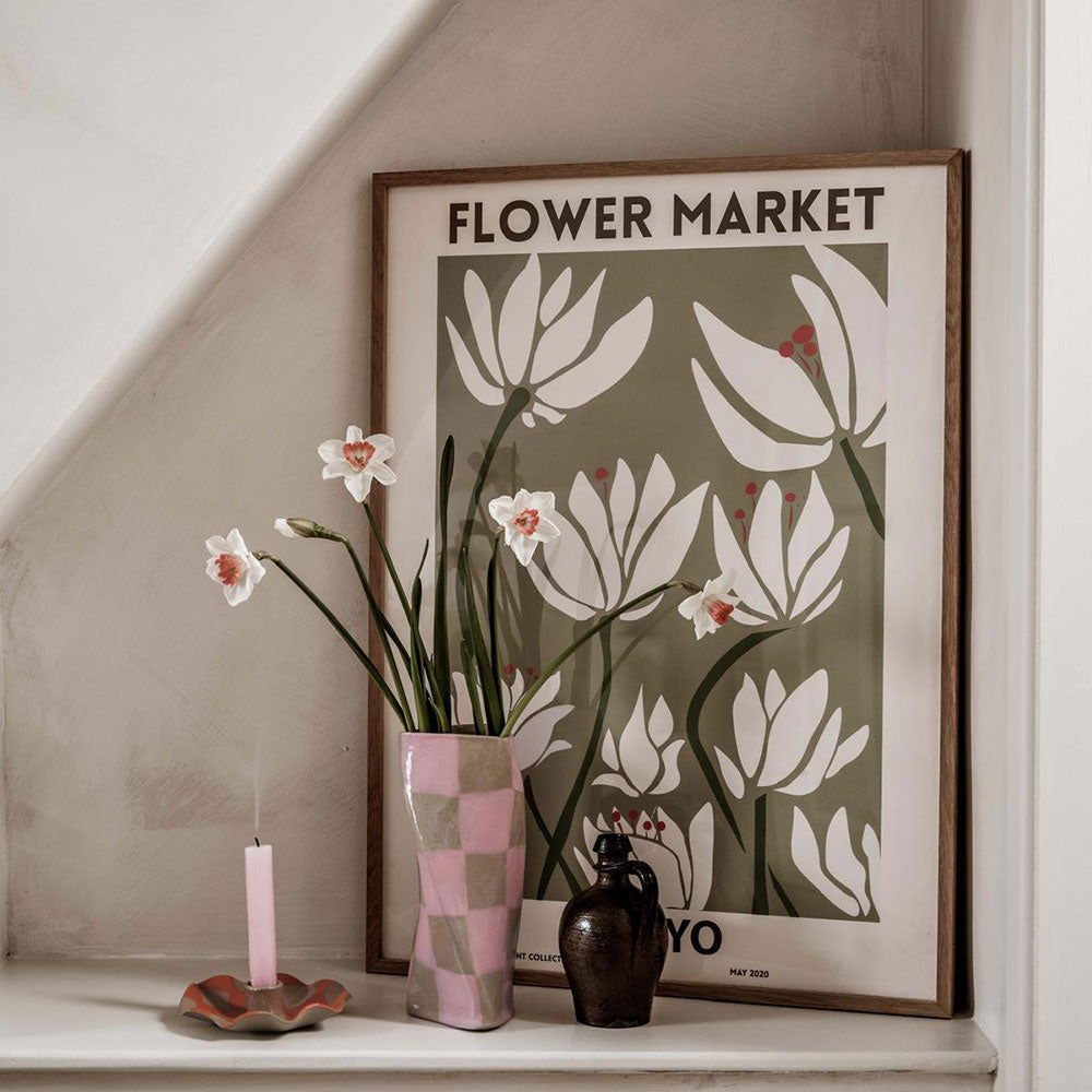 Pink-Check-Twist-Vase
