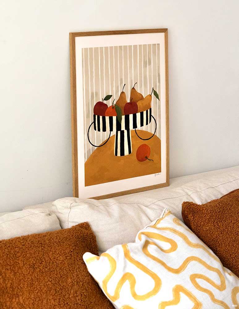 Fruit-in-Striped-Bowl-Print