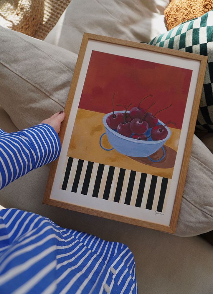 Cherries-in-Blue-Bowl-Print
