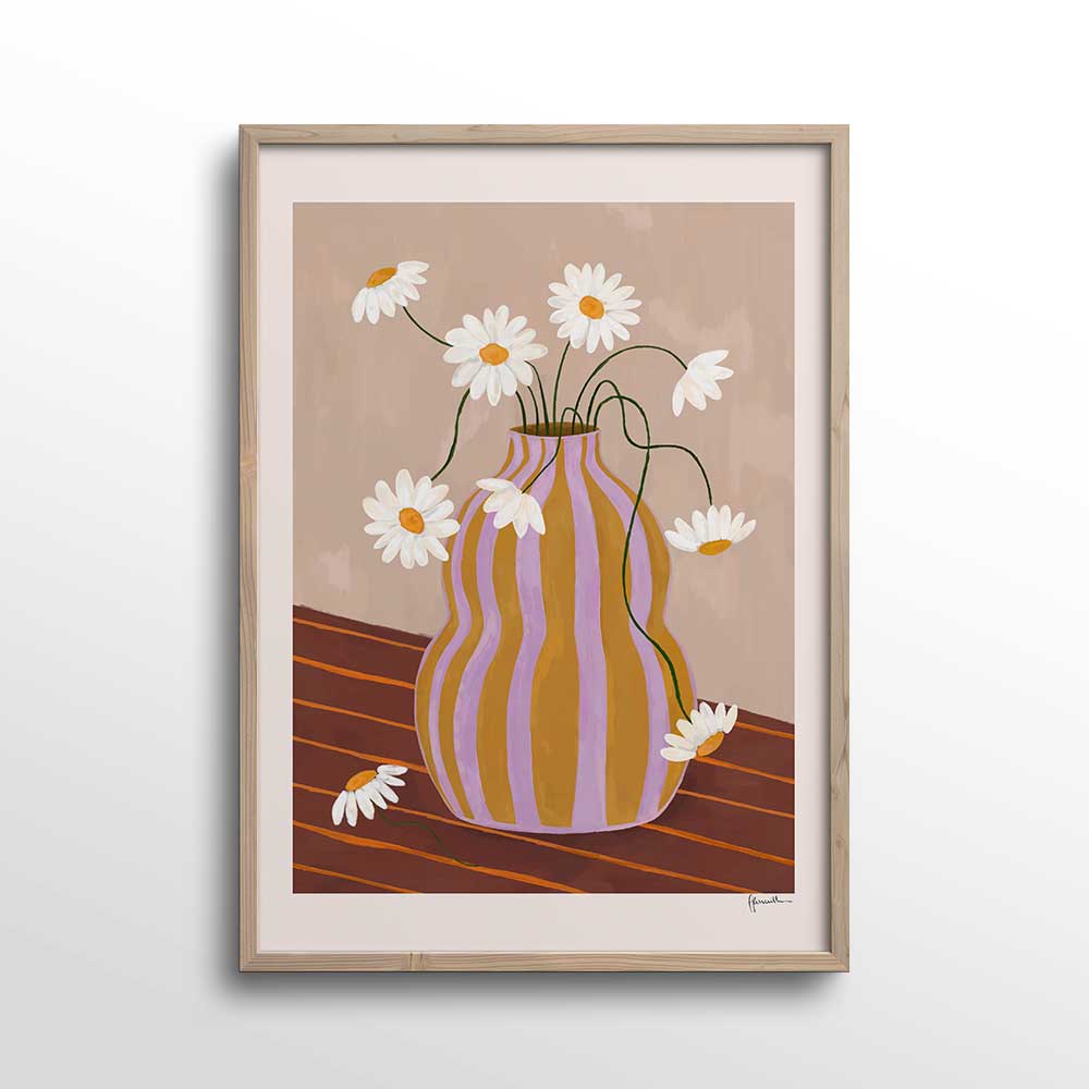 Daisies-in-Striped-Vase-Print