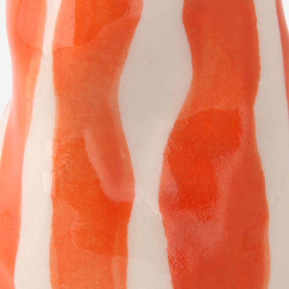Flame-Orange-Candy-Stripe-Candle-Holder