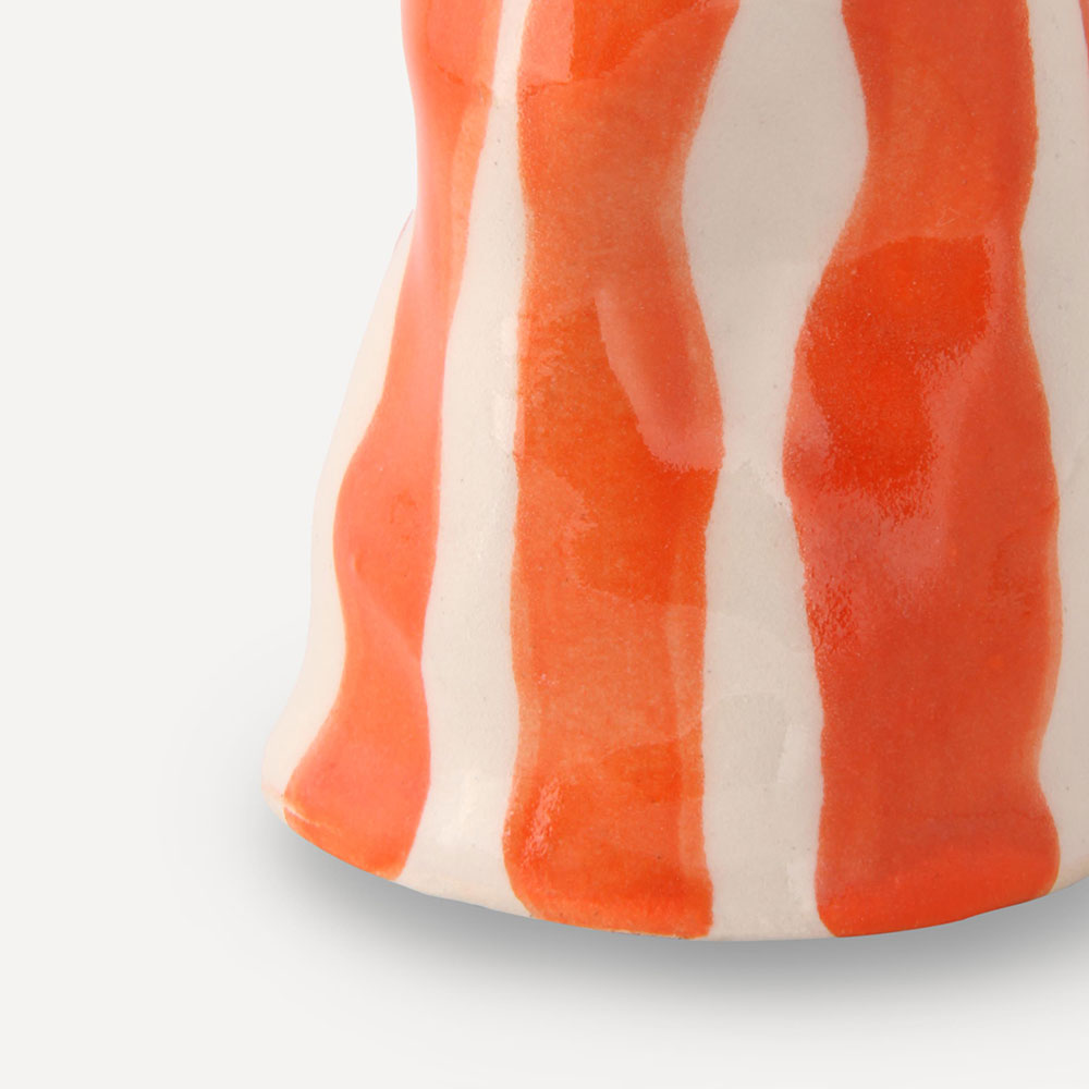 Flame-Orange-Candy-Stripe-Candle-Holder