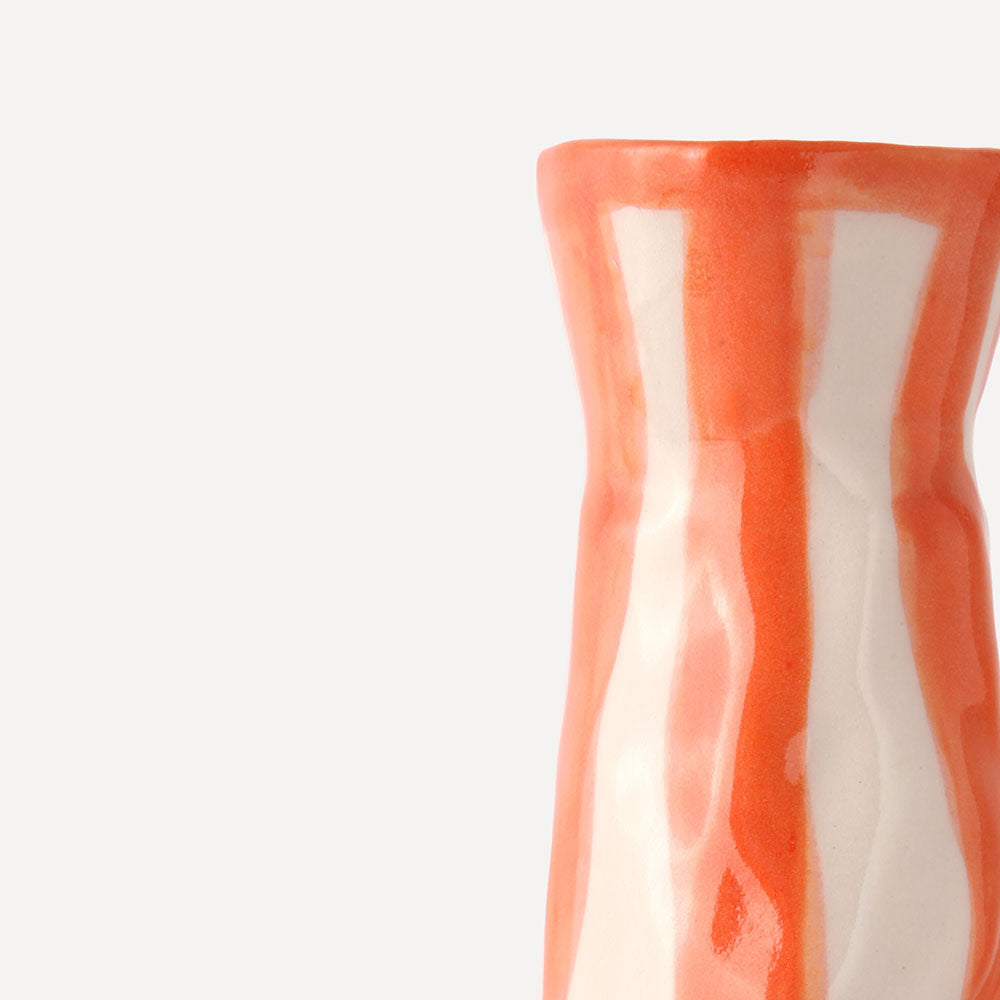 Flame-Orange-Candy-Stripe-Vase
