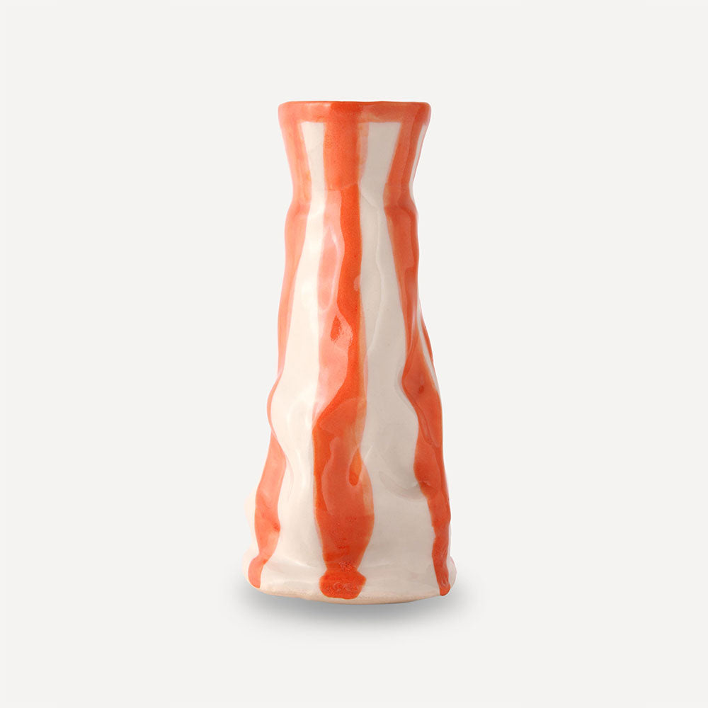 Flame-Orange-Candy-Stripe-Vase
