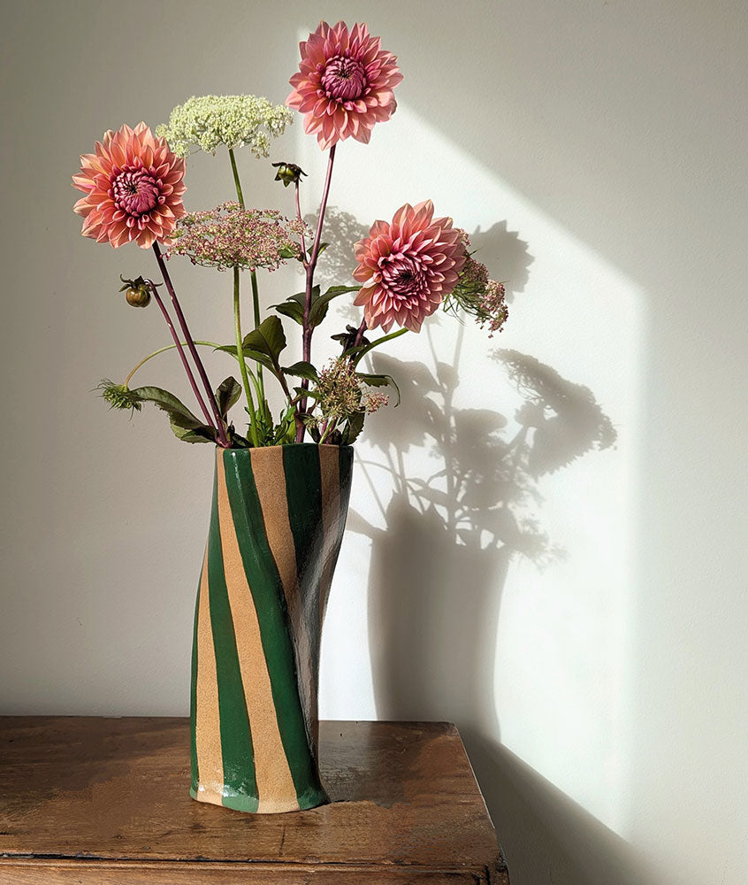 Green-Stripe-Twist-Vase