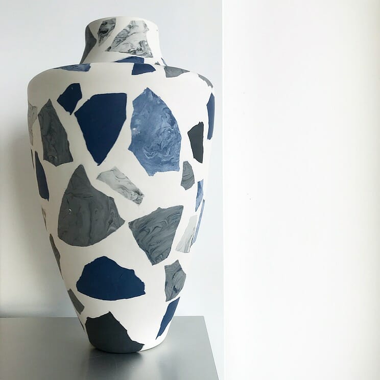 Terrazzo-Vase-IV-porcelain-blue-grey-black