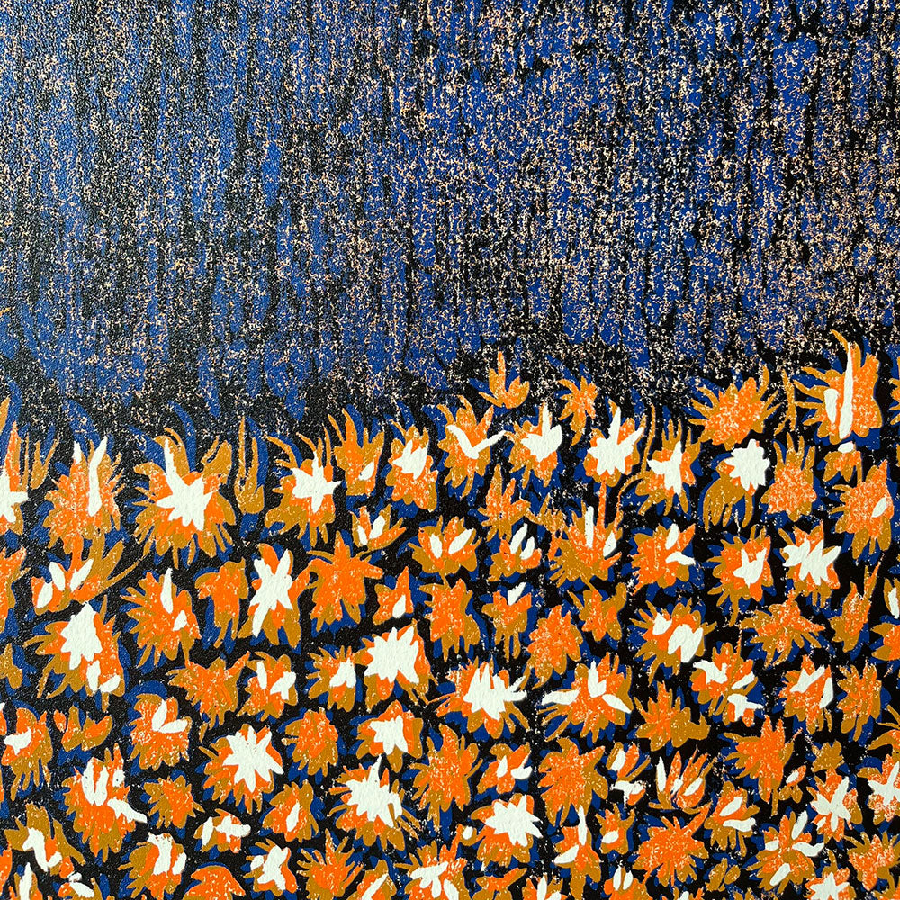 Flowers-IV-Woodcut-Print