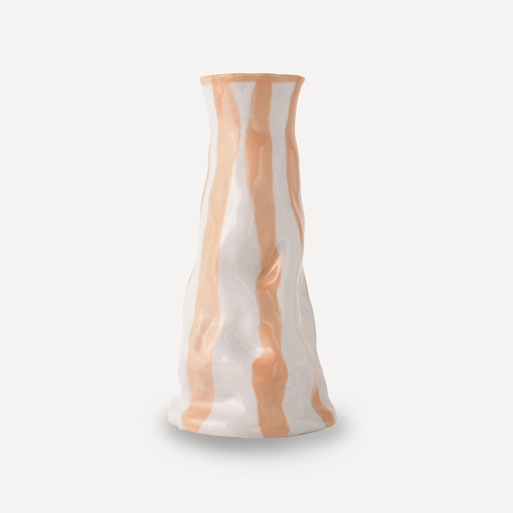Ivory-Beige-Candy-Stripe-Vase