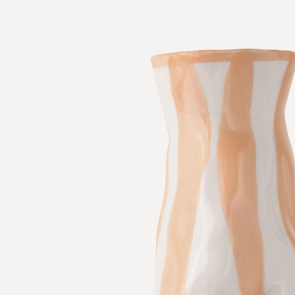 Ivory-Beige-Candy-Stripe-Vase