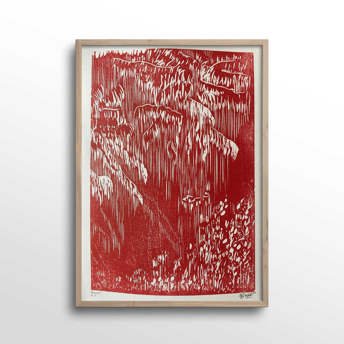 leaves-woodcut-print