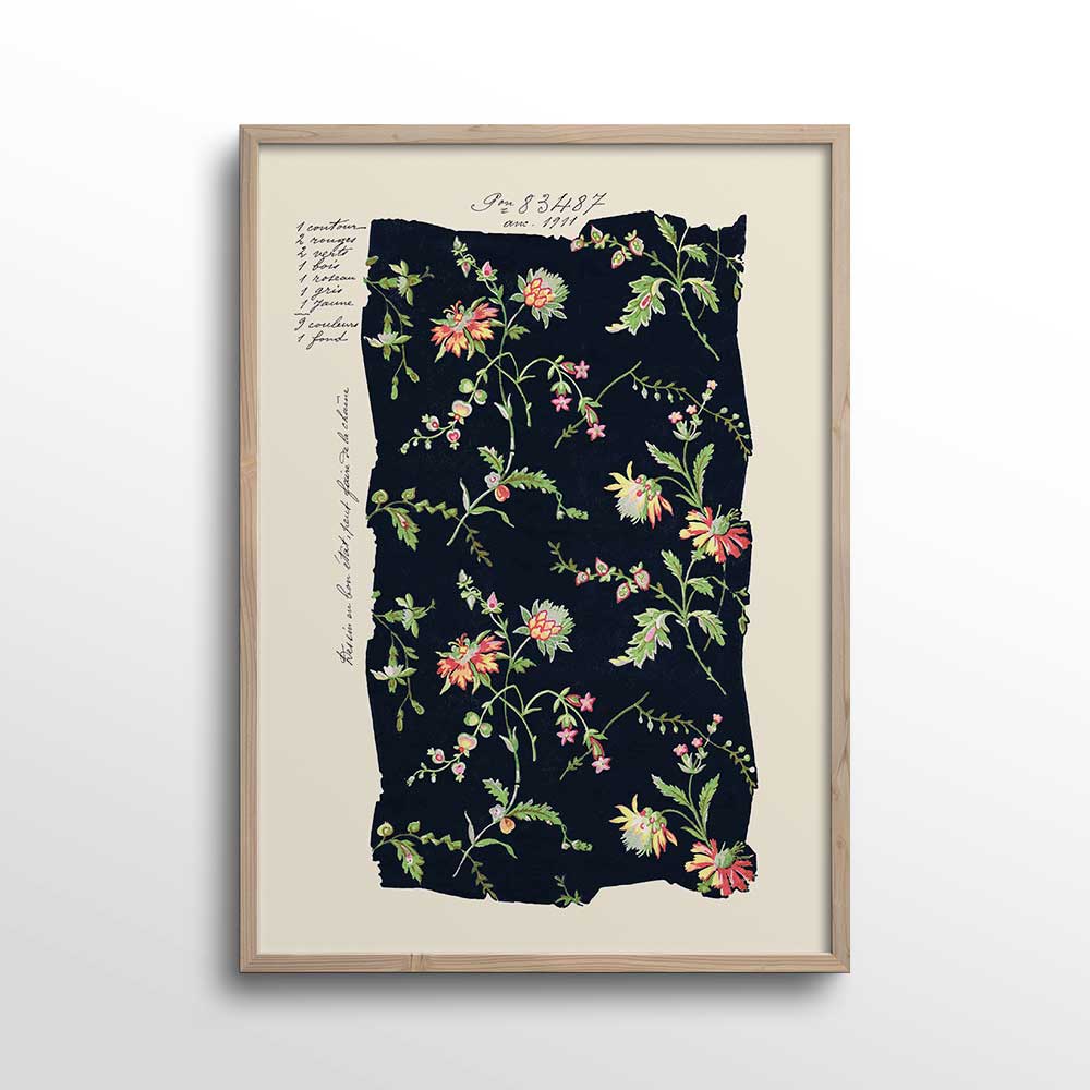 No.016-Midnight-Blooms-Vintage-Archive-Poster-Print