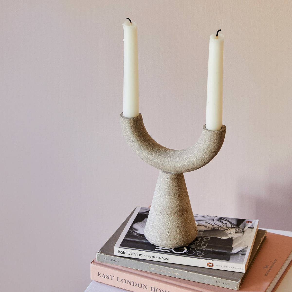 minimalist-candelabra-grey-ceramic-stoneware-pottery