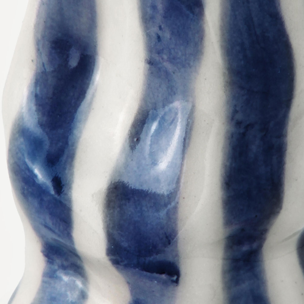 Navy-Candy-Stripe-Candle-Holder