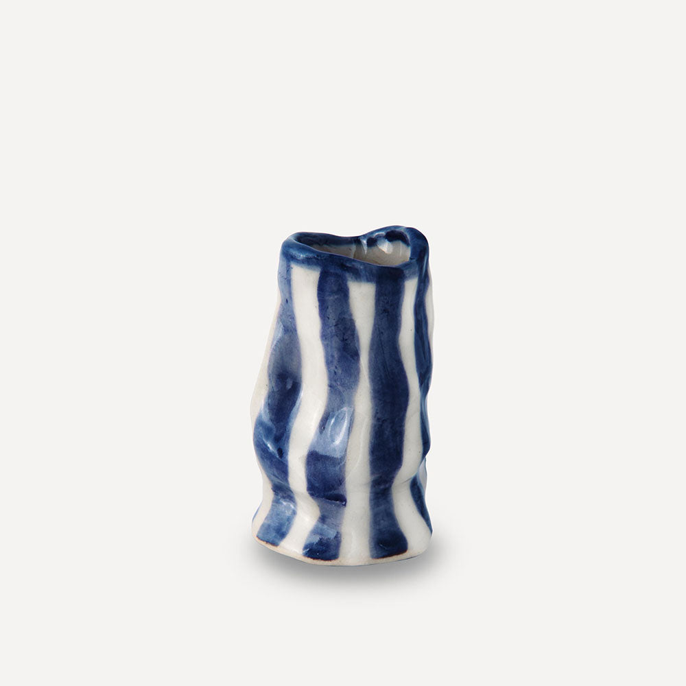 Navy-Candy-Stripe-Candle-Holder