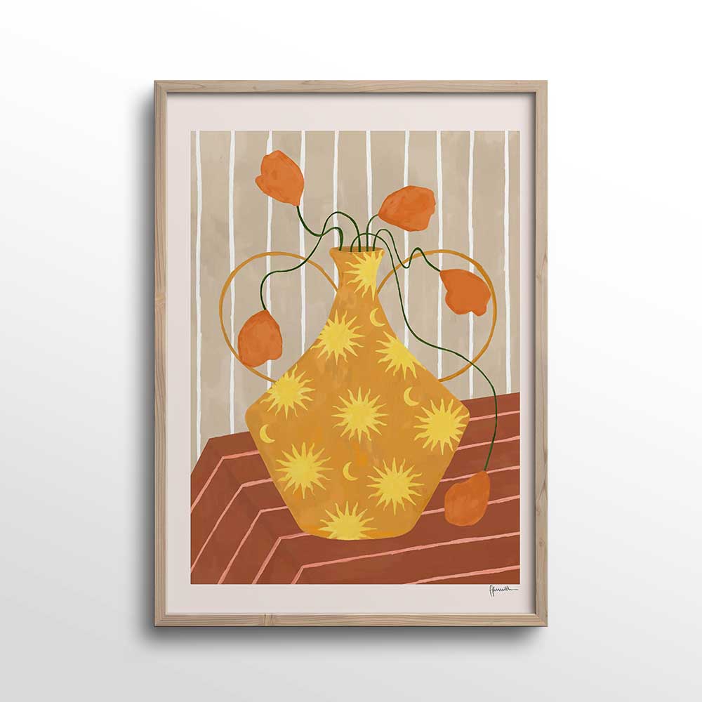 Orange-Flowers-in-Sun-Vase-Print