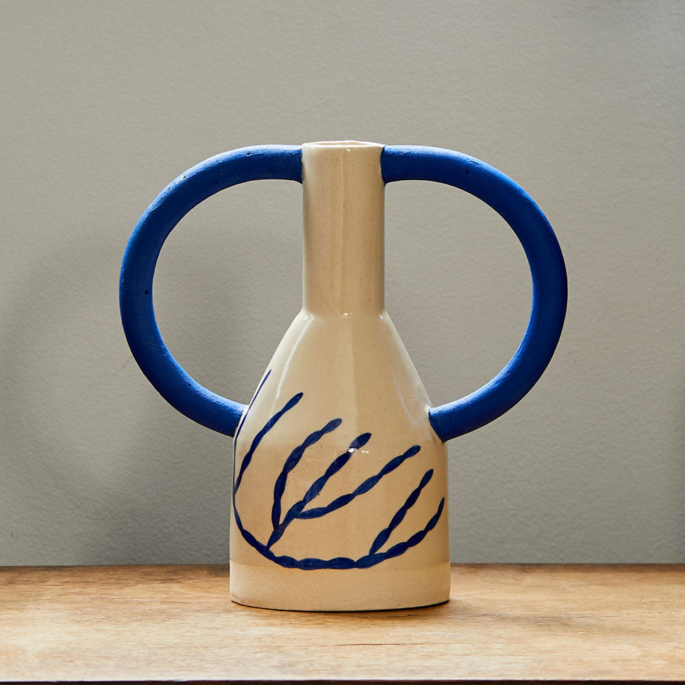 Patterned-Jug-Eared-Vase