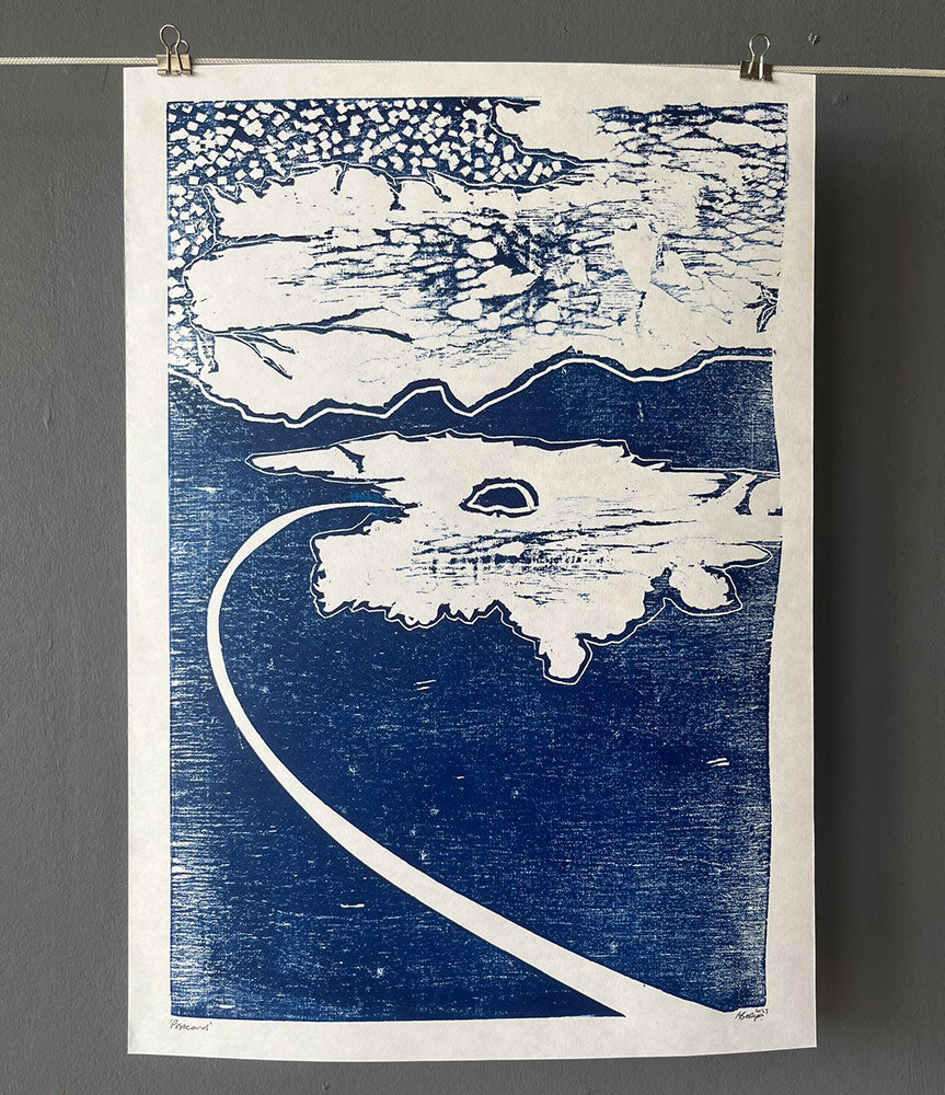 Postcard-Woodcut-Print