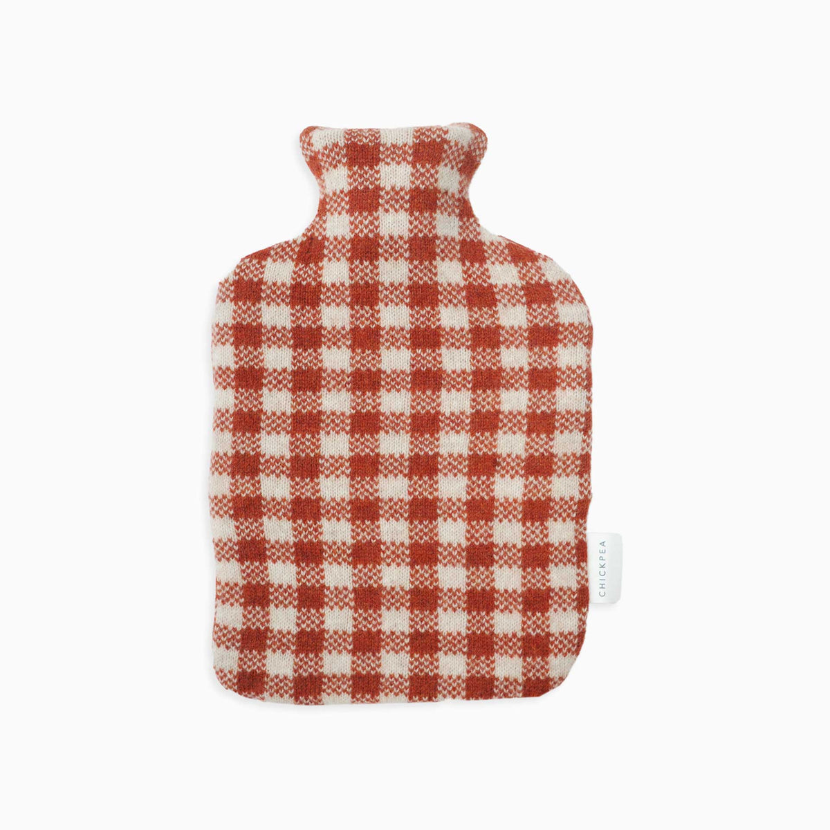 rust-gingham-hot-water-bottle
