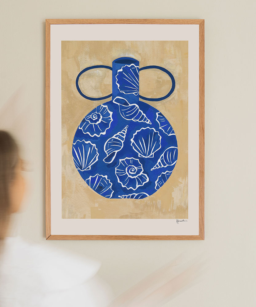 Blue-Shell-Vase-Print