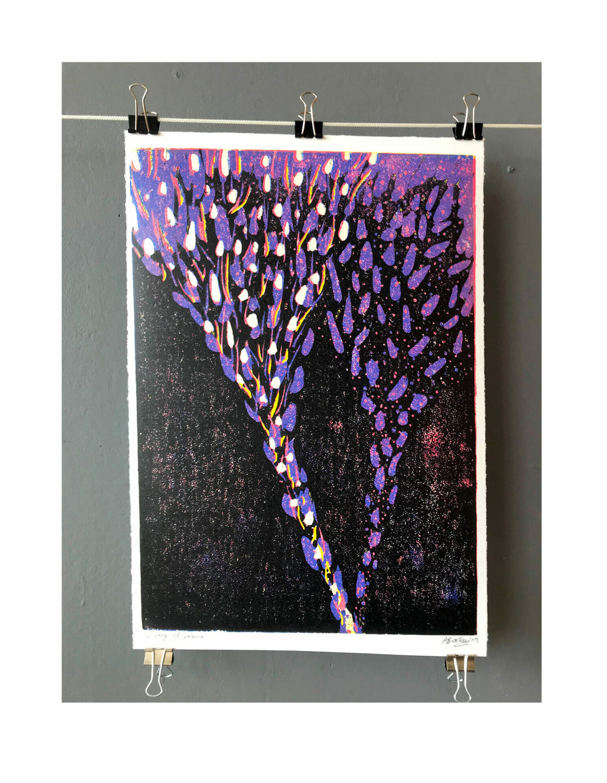 song-of-sabine-woodcut-print-art-contemporary-abstrac-five-colourt