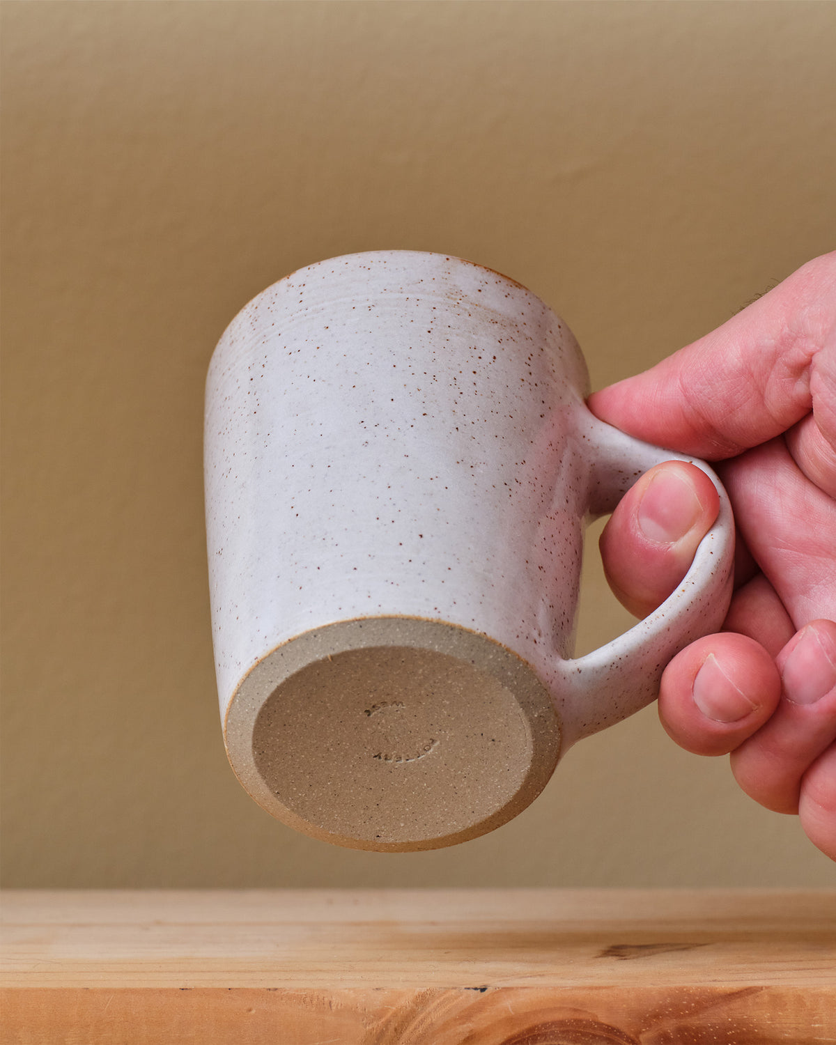 Tapered Mug Speckled White