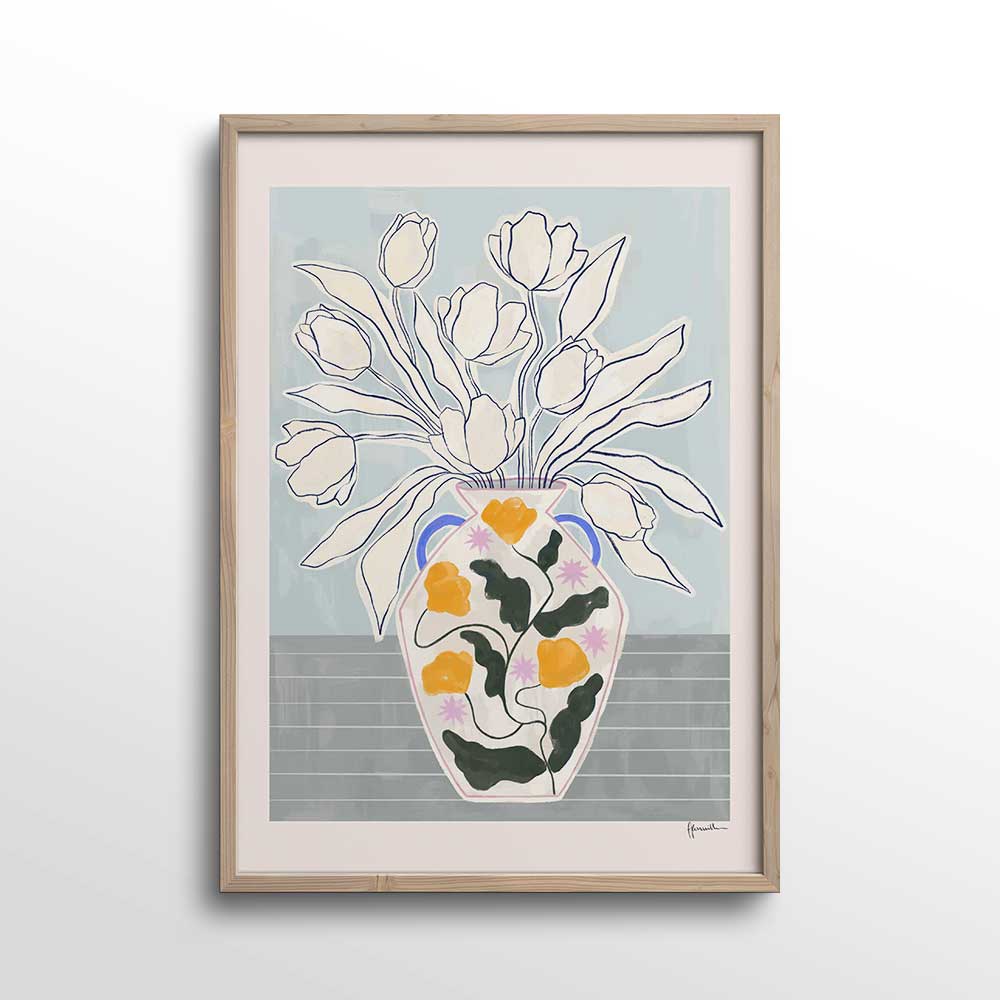 Tulips-in-Floral-Star-Vase-Print