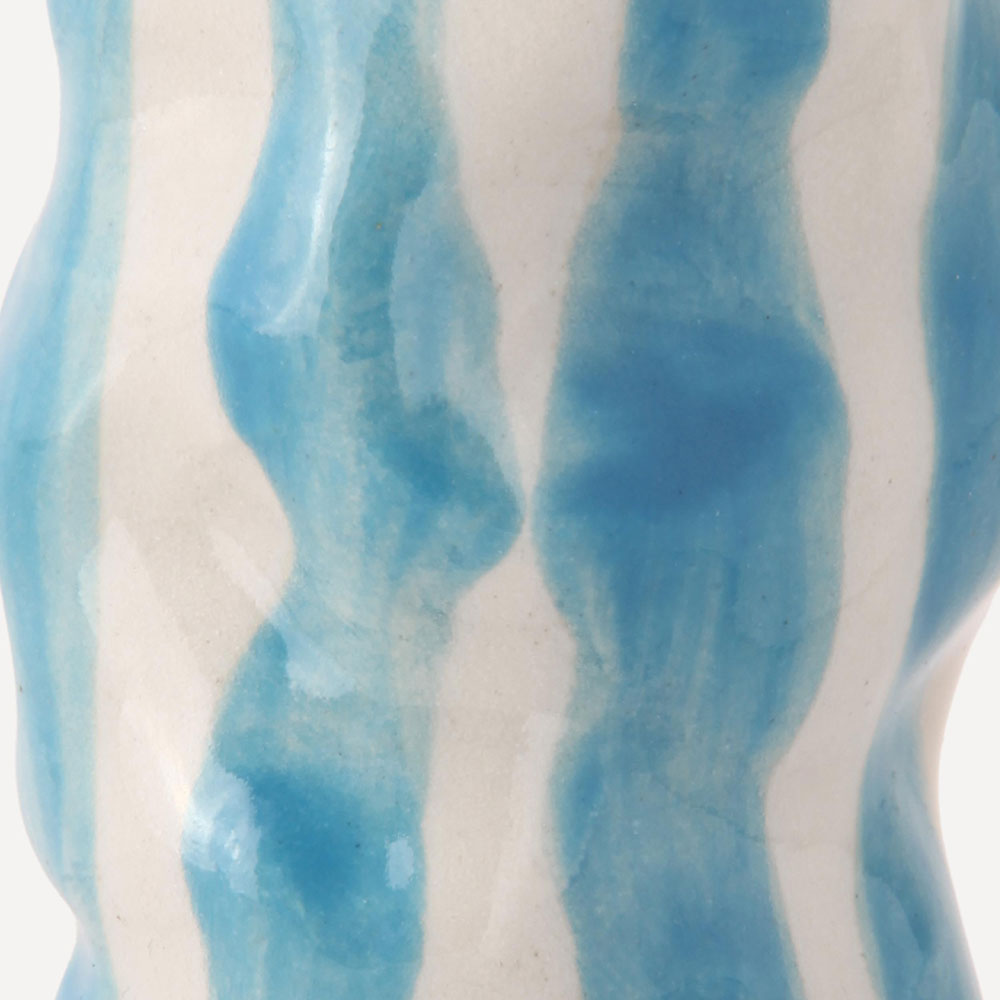 Turquoise-Candy-Stripe-Candle-Holder