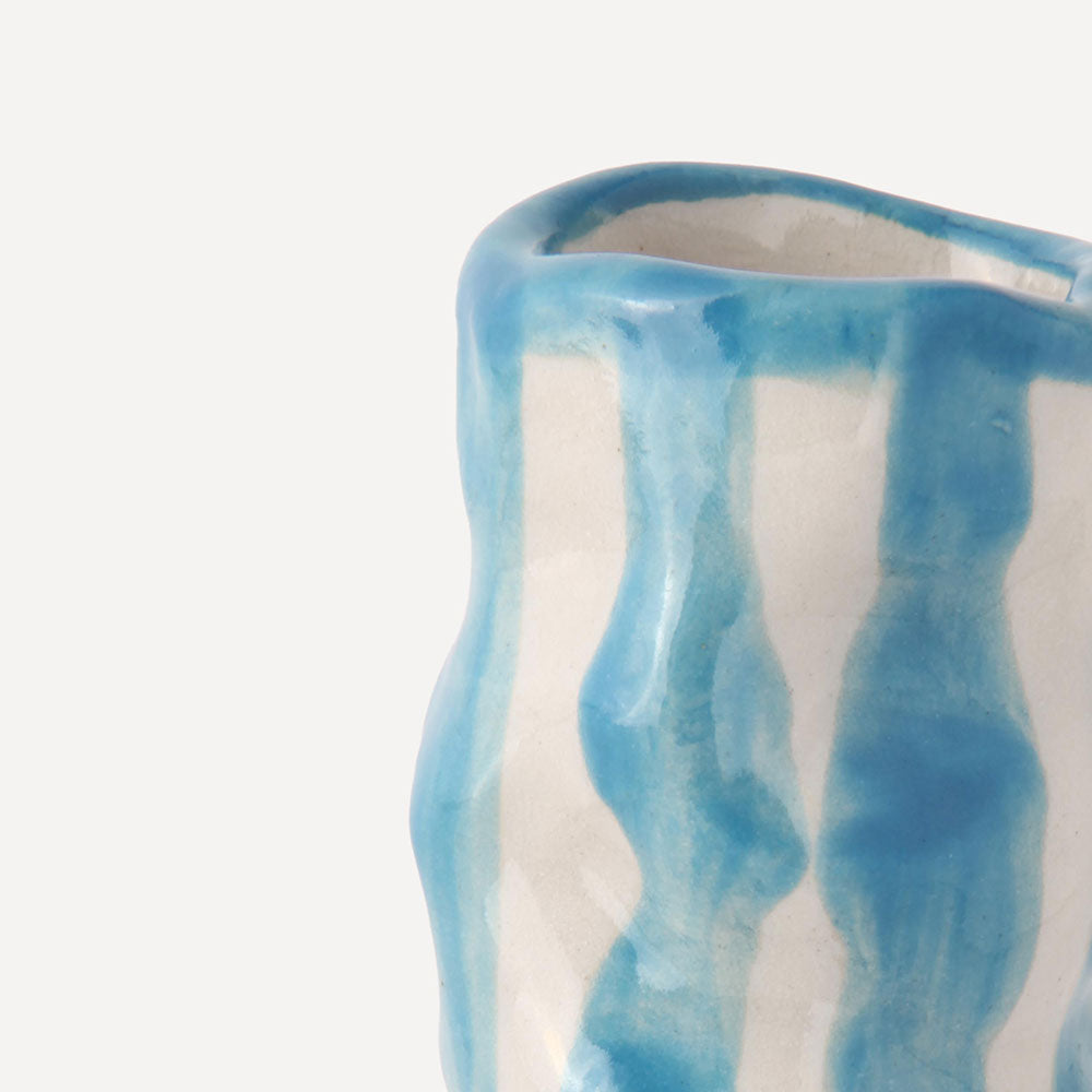 Turquoise-Candy-Stripe-Candle-Holder