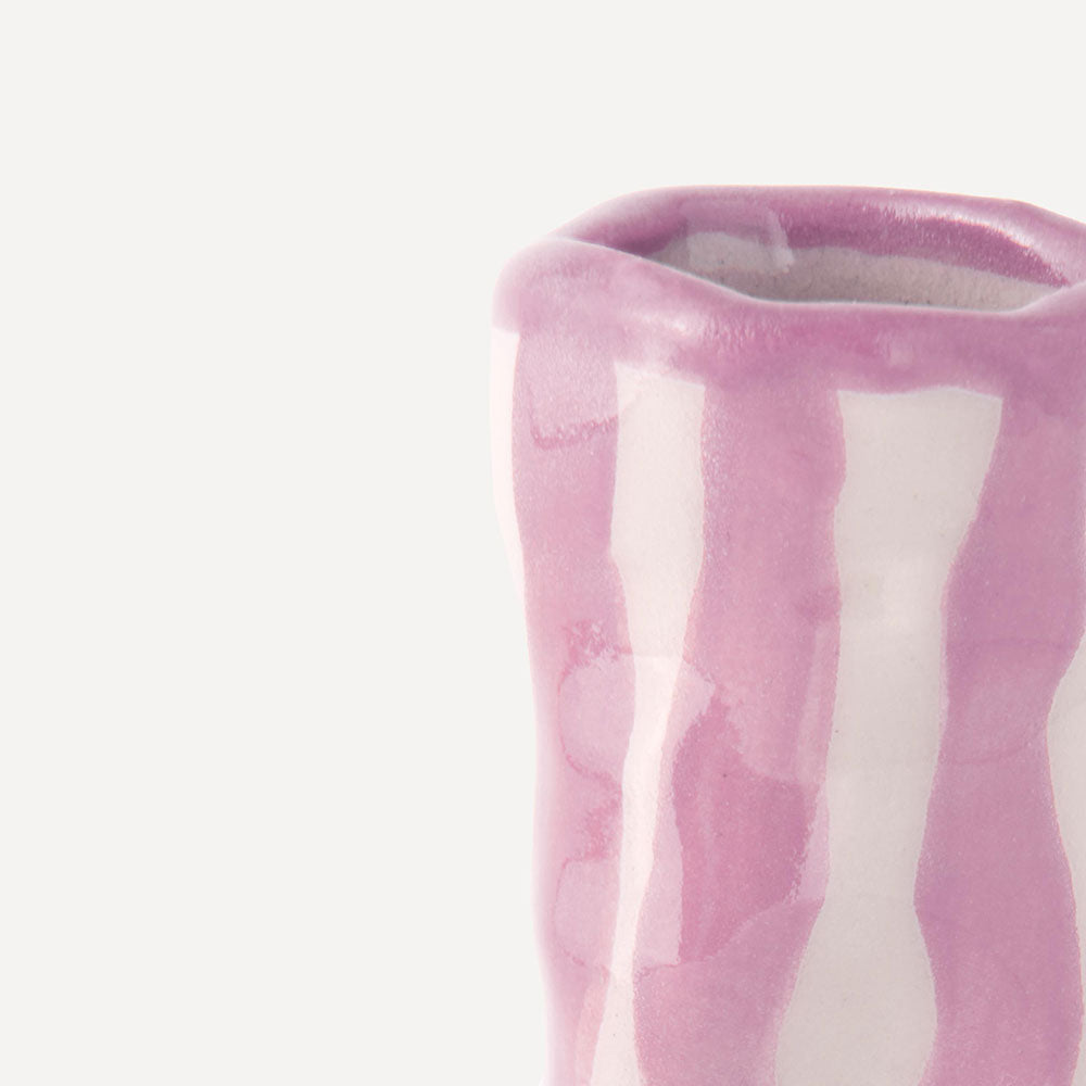 Violet-Candy-Stripe-Candle-Holder