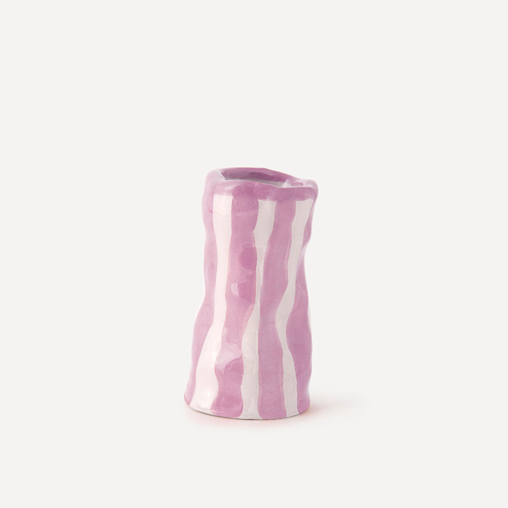 Violet-Candy-Stripe-Candle-Holder