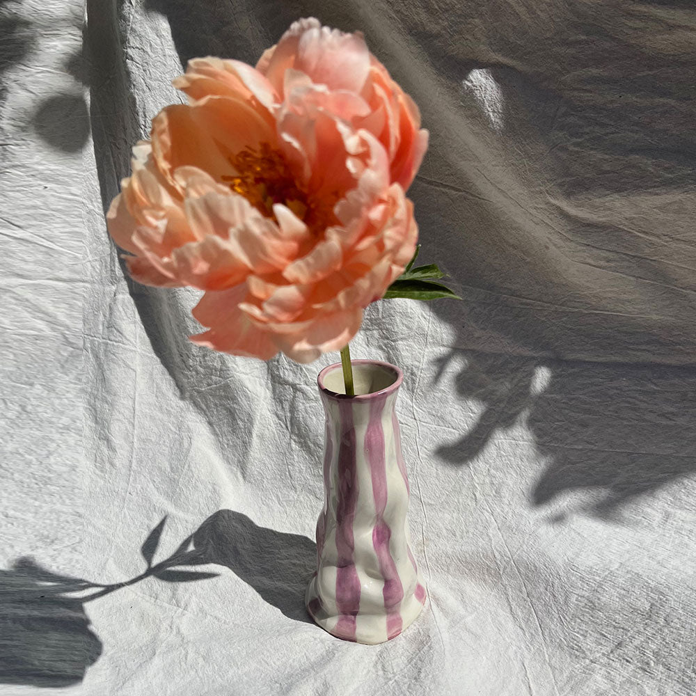 Violet-Candy-Stripe-Vase