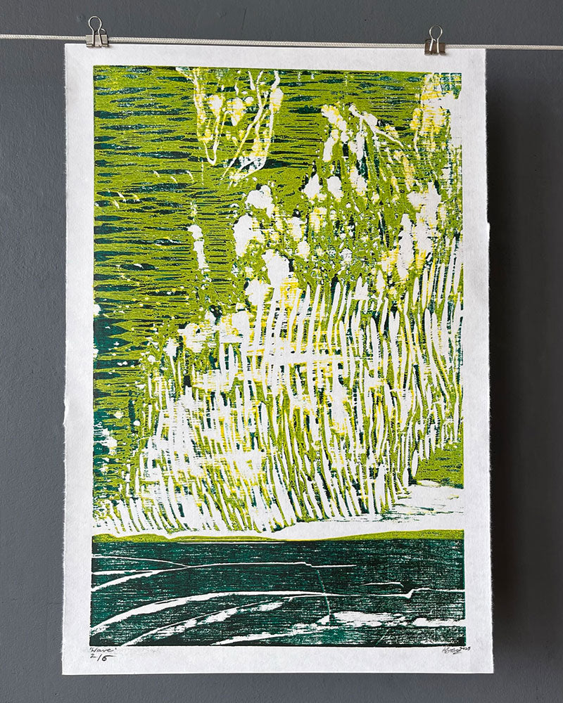 Wave-Woodcut-Print